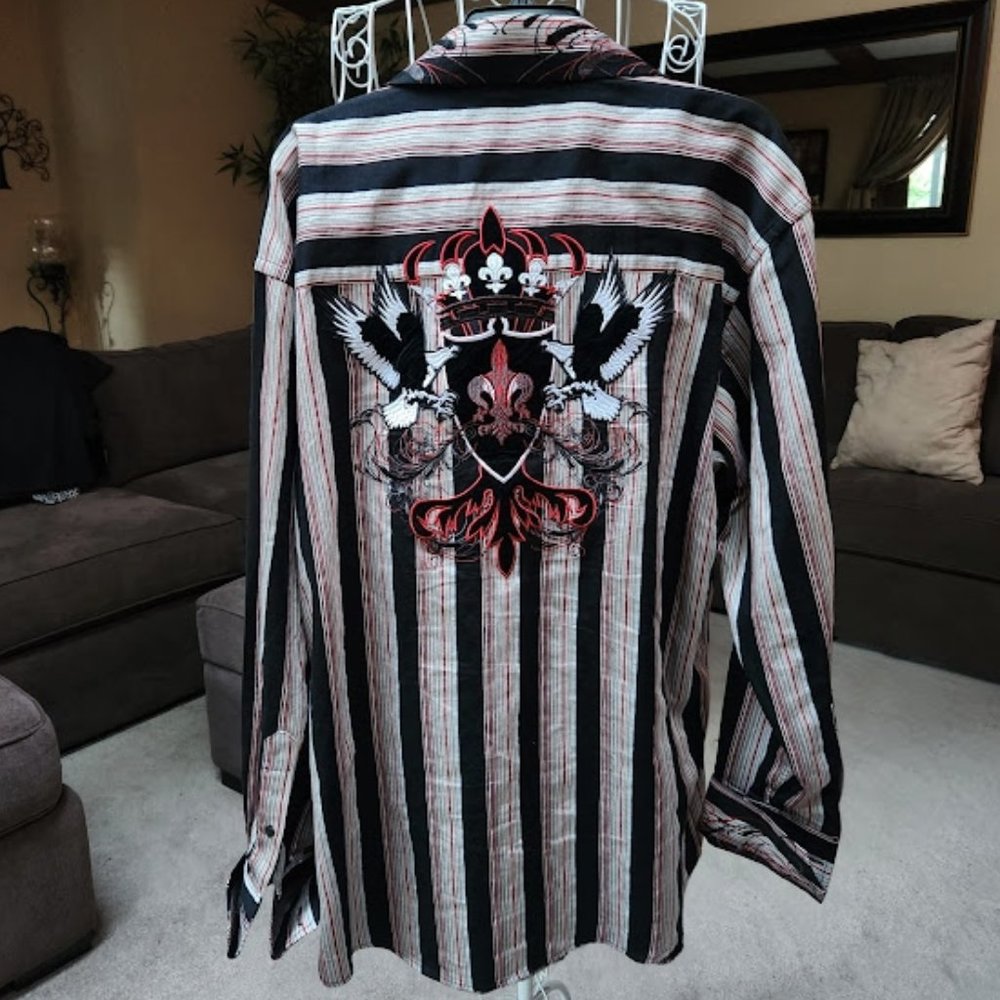 Knockout Mens embroidered western shirt sz XL